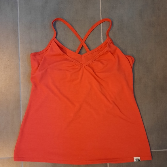 Women's North Face Spaghetti Strap Pink Tank Top W - Picture 3 of 7